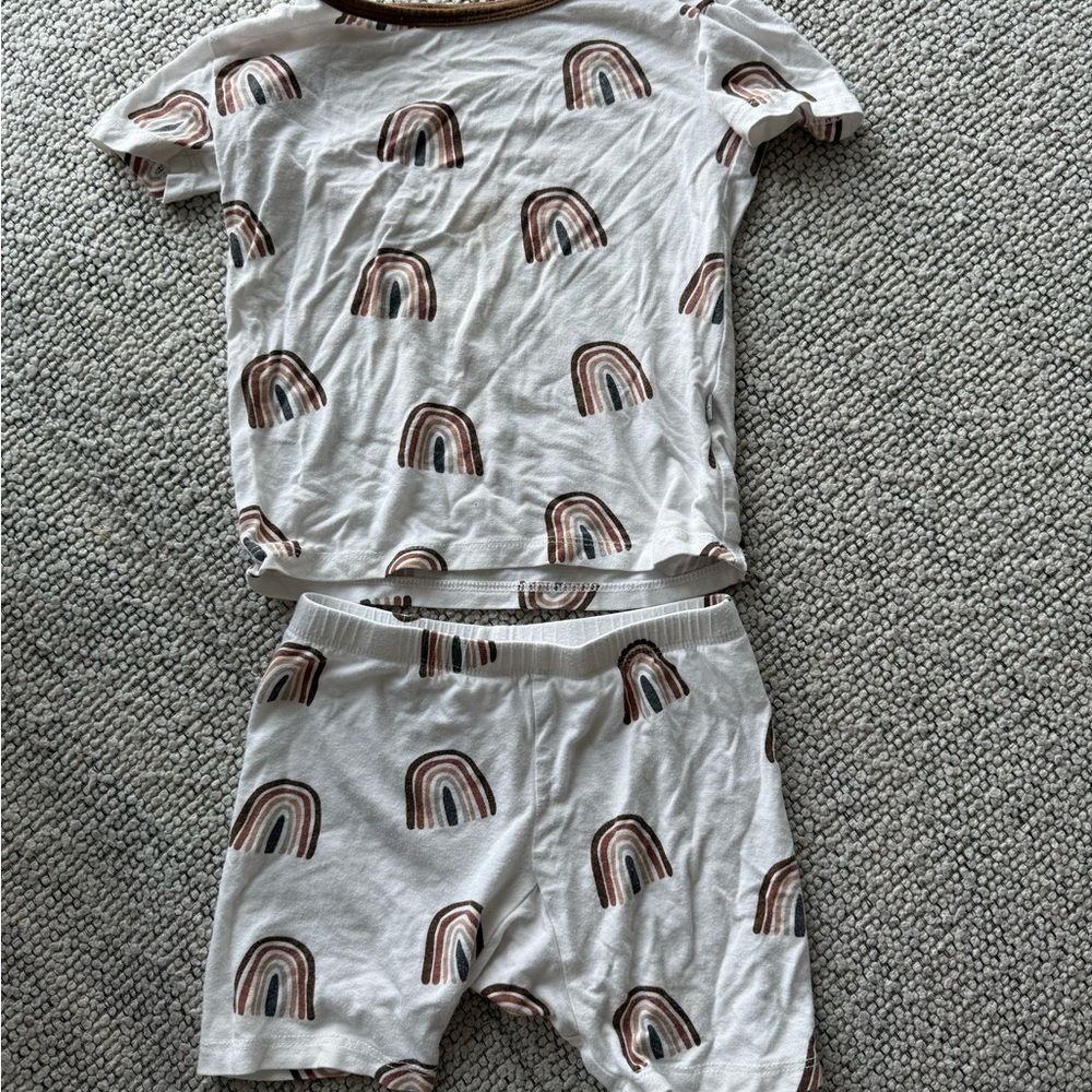 Rainbow kyte baby shorts Pajama Set